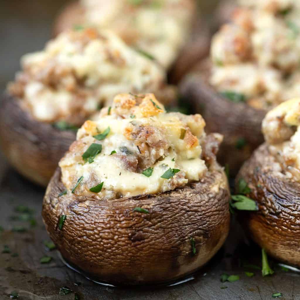 Boursin and Sausage Stuffed Mushrooms - Gift of Hospitality