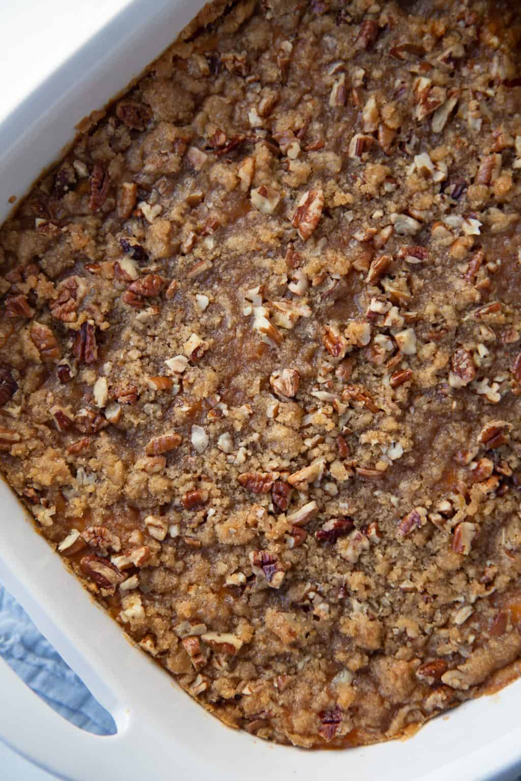 Old Fashioned Sweet Potato Casserole with Pecans - Gift of Hospitality