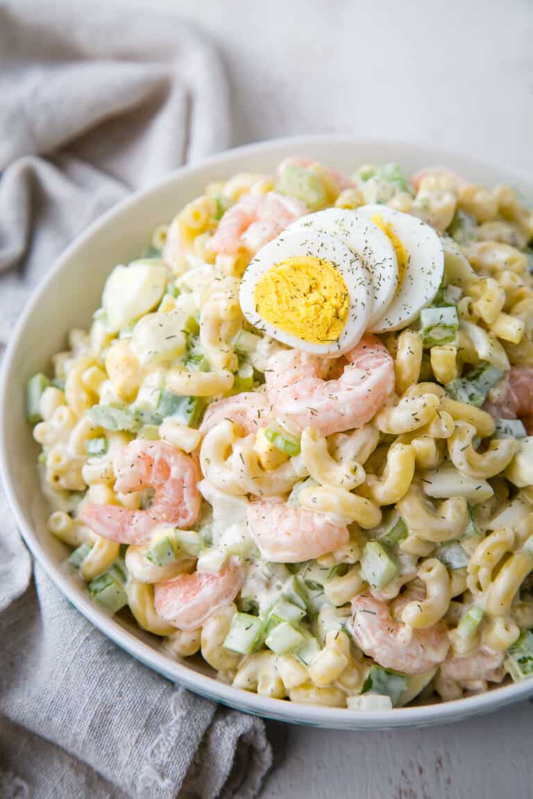 Best Ever Macaroni Salad with Shrimp - Gift of Hospitality