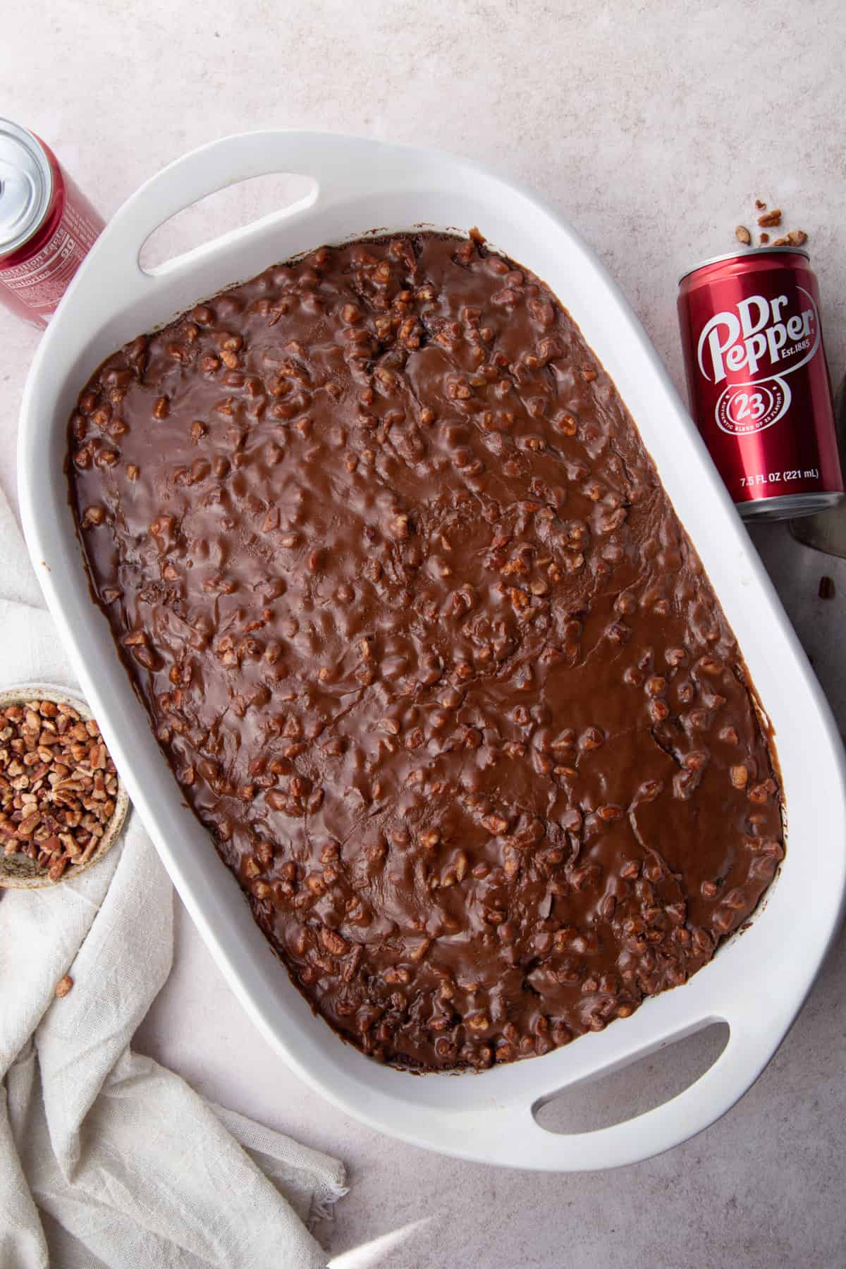 Dr Pepper Chocolate Fudge Football Cake - For the Love of Food